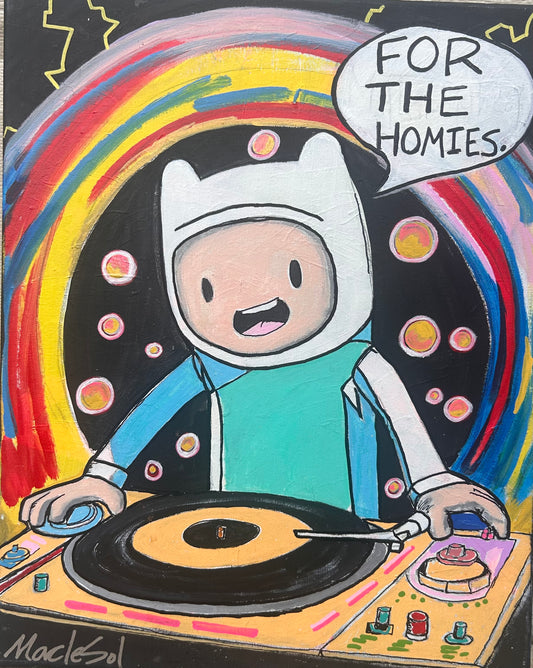 Finn The Homie Print (Not Digital) Adventuretime